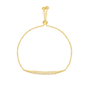 Bracelet doré en alliage incrustré