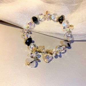 Bracelet de perles de cristaux multiforme