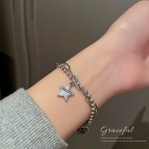 Bracelet 2en1 type argenté