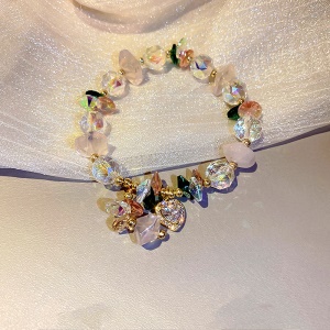 Bracelet de perles de cristaux multiforme