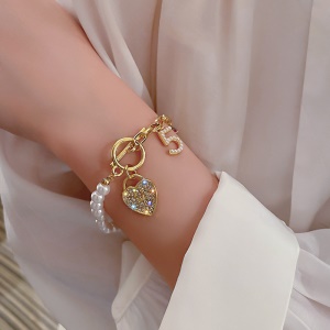Bracelet perle et maille