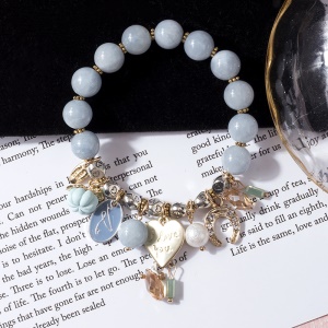Bracelet de perles et pépites d'acier inox