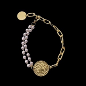 Bracelet de perles et mailles