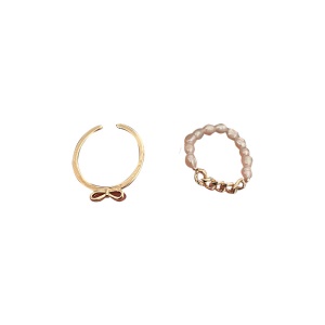 Ensemble de bagues 2 pcs