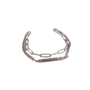 Bracelet acier double maille