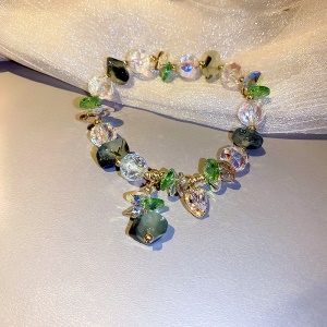 Bracelet de perles de cristaux multiforme