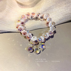 Bracelet de perles de cristaux multiforme
