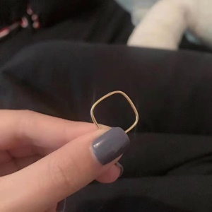 Bague carrée avec diamant artificiels incrustés bijoux pour femmes