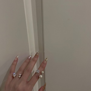 bague avec perle strass pour femme