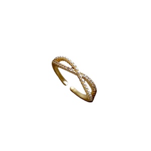 Bague ouverte et plaqué avec de l'or  véritable