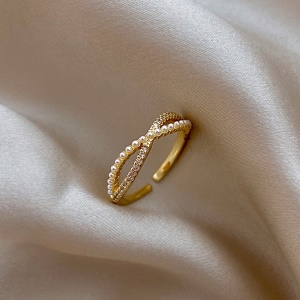 Bague ouverte et plaqué avec de l'or  véritable