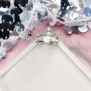 Ensemble de deux bagues ouverte en forme de couronne