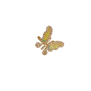 Super Immortel tempérament couleur goutte à goutte huile papillon anneau ouvert pour les femmes ins simple personnalité incrusté de diamants froid vent index bague