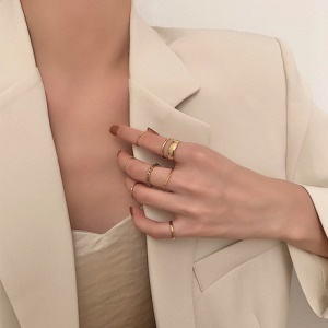 Ensemble de bagues ouverte , fermé et avec perles bijoux pour femme