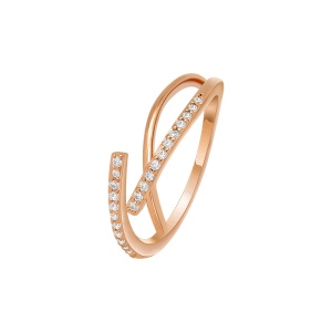 Bague  incrustée de diamants artificiels