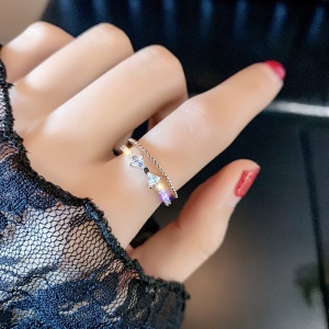 Bague ouvert en cuivre avec chic design pour les filles