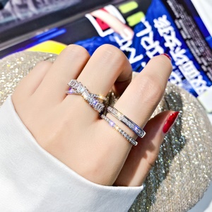 Bague Zircon avec ouverture bijoux pour femmes