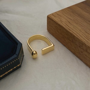 Bague ouverte plaqué avec or véritable