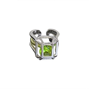 Bague à la mode avec diamant incrusté un ensemble de deux pièces