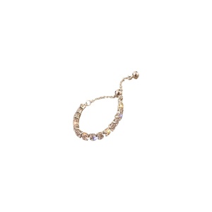 Bague en argent à chaîne souple et réglable