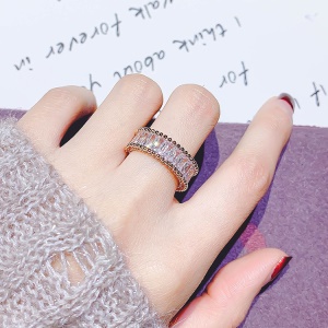 Bague Zircon avec ouverture bijoux pour femmes