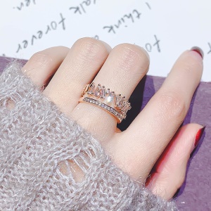 Bague ouverte  en zircon
