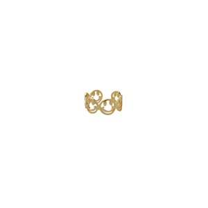 Bague smiley ouvert réglable pour les filles