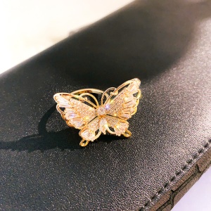 Bague en zircon en forme de papillon avec sensation de luxe