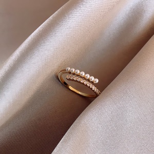 Bague avec perles