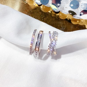 Bague Zircon avec ouverture bijoux pour femmes