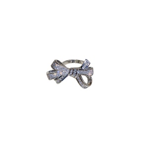 Bague en forme de noeud papillon pour femme et filles