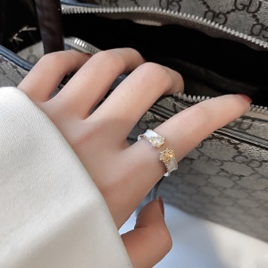 Bague en alliage avec diamant artificiels dégoulinants bijoux pour femmes