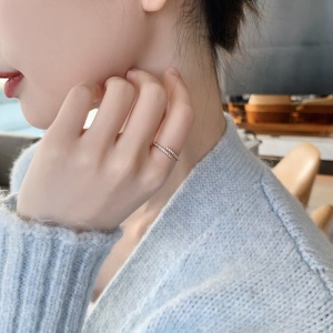 Bague ouverte en diamant avec perle géométrique plaquée or véritable