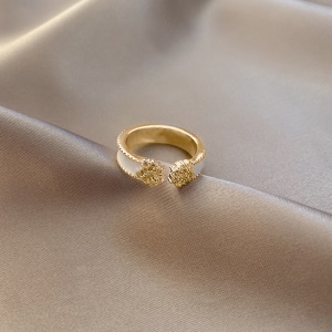 Bague en alliage avec diamant artificiels dégoulinants bijoux pour femmes