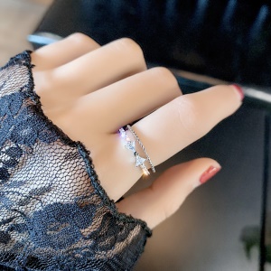 Bague ouvert en cuivre avec chic design pour les filles