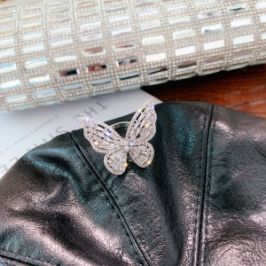 Luxe super féerique zircon papillon ouverture index bague ins marée coréenne Dongdaemun net rouge froid indifférent vent bague femme