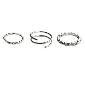 Ensemble de trois bagues simple pour femme