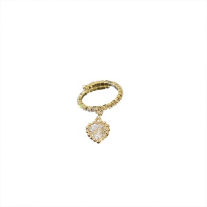 Anneau incrusté de diamants artificiels