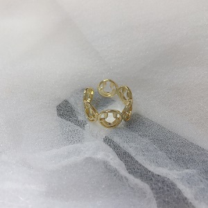 Bague smiley ouvert réglable pour les filles