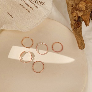 Ensemble de bagues ouverte , fermé et avec perles bijoux pour femme