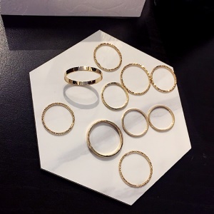 Ensemble de bagues ultrafines bijoux pour femmes