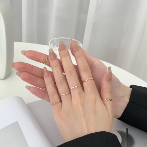 Ensemble de bagues ouverte , fermé et avec perles bijoux pour femme