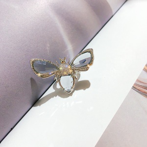 Bague en diamant opale plaqué avec de l'or  véritable