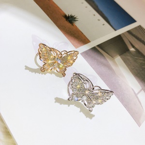 Bague en zircon en forme de papillon avec sensation de luxe