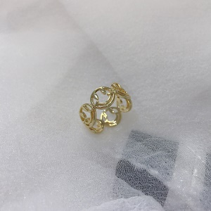 Bague smiley ouvert réglable pour les filles