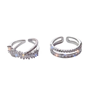 Bague Zircon avec ouverture bijoux pour femmes