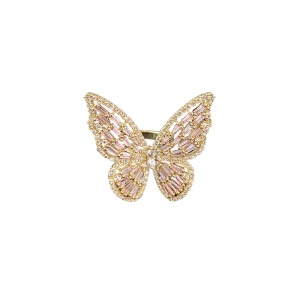 Luxe super féerique zircon papillon ouverture index bague ins marée coréenne Dongdaemun net rouge froid indifférent vent bague femme