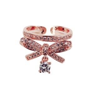 Bague ouverte  en zircon