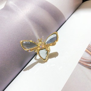Bague en diamant opale plaqué avec de l'or  véritable