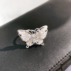 Bague en zircon en forme de papillon avec sensation de luxe